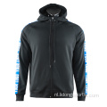 Lage moq pullover grijze mannen hoodies met ritssluiting